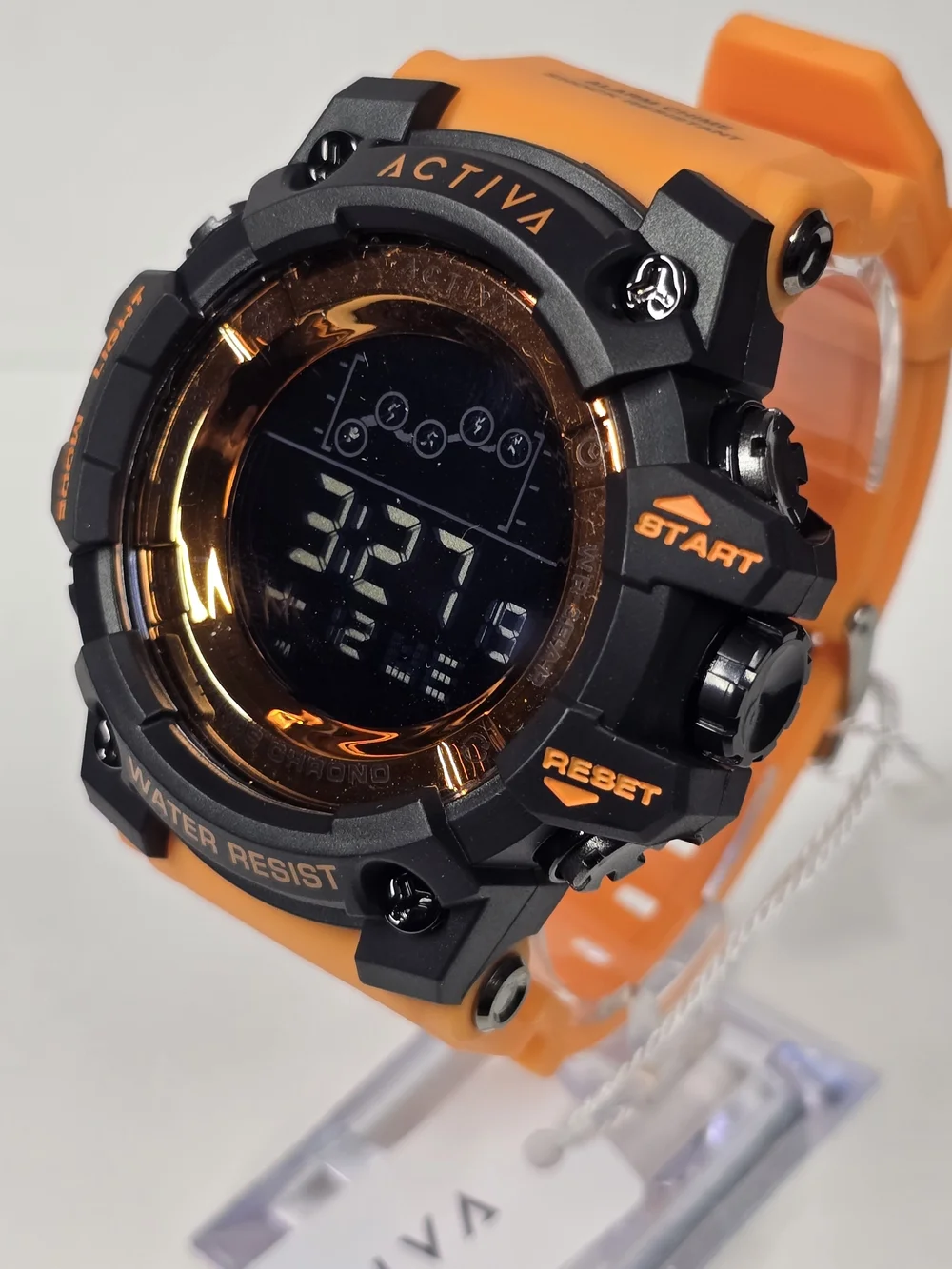 Activa Summit X Invicta Unisex Digital Watch - 50mm. Orange, Black (ACW8082-009)